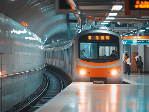 城市快节奏地铁生活