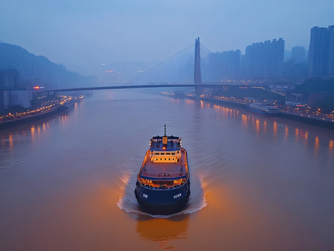 摄于渝澳大桥上