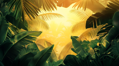 热带雨林花草树木背景