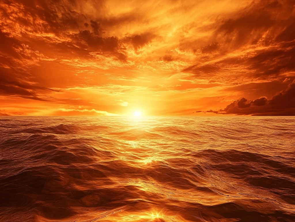 金色海面耶稣之光曙光