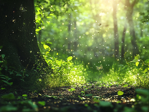阳光森林素材