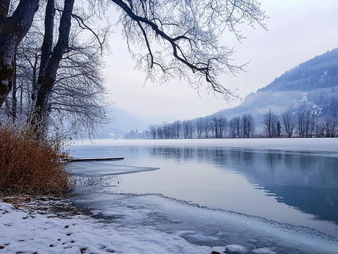 湖岸冬韵