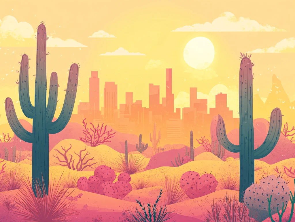 墨西哥旅行景点插画