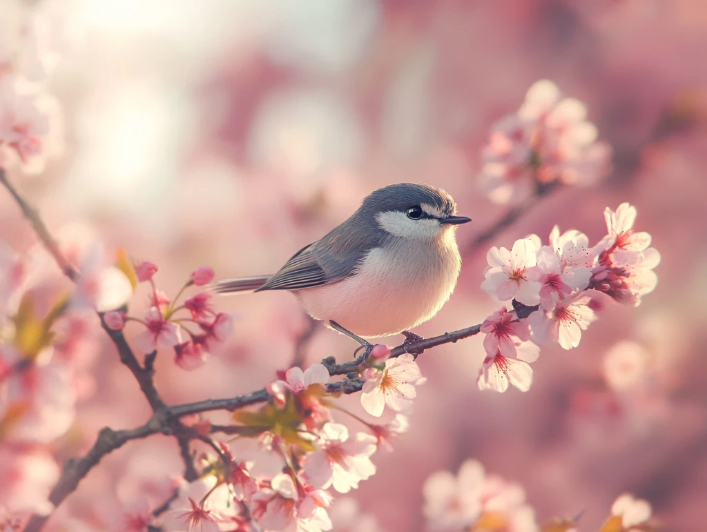 小鸟与樱花