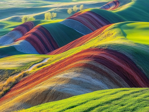 彩色地形地理地貌