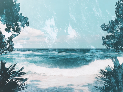 唯美韵律自然海边背景