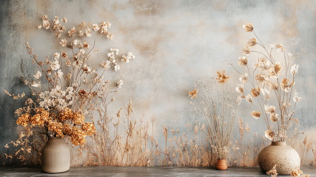 干花背景墙