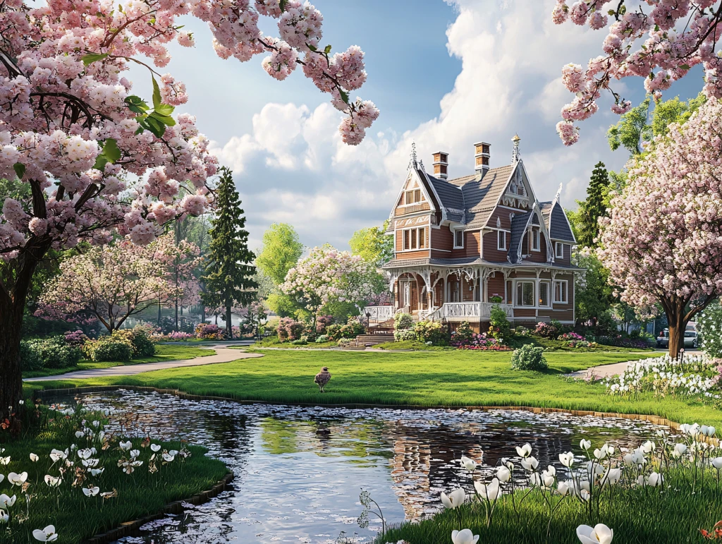 欧式庄园风景画