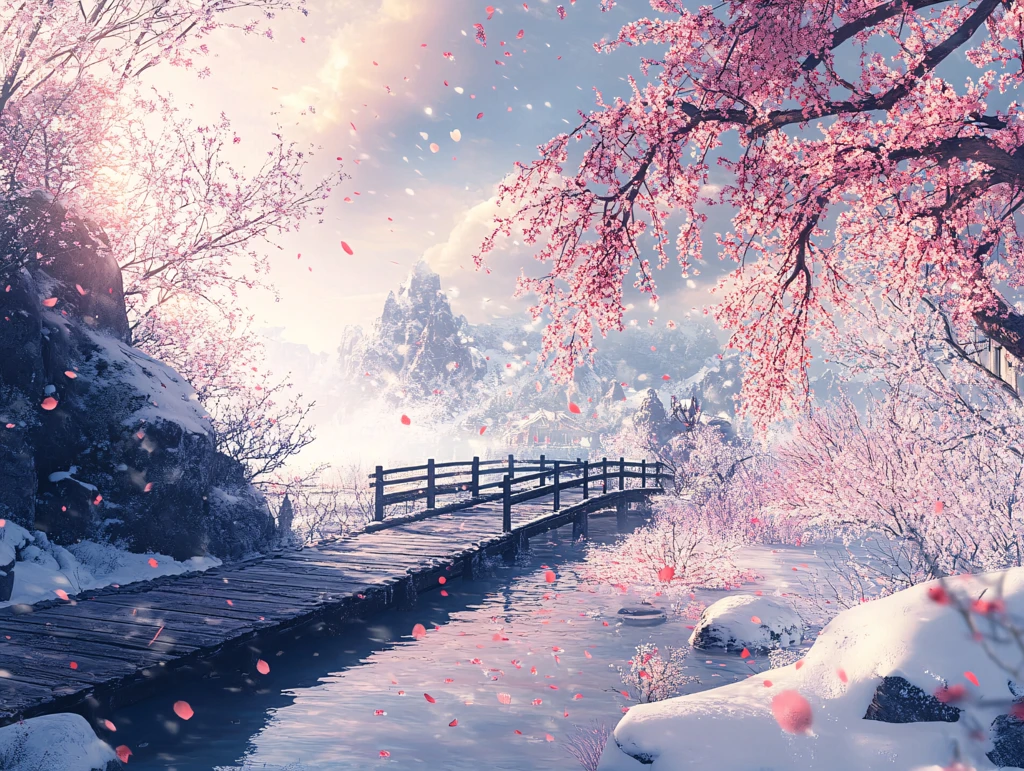 唯美梦幻梅花林