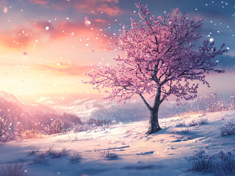 唯美梦幻梅花林