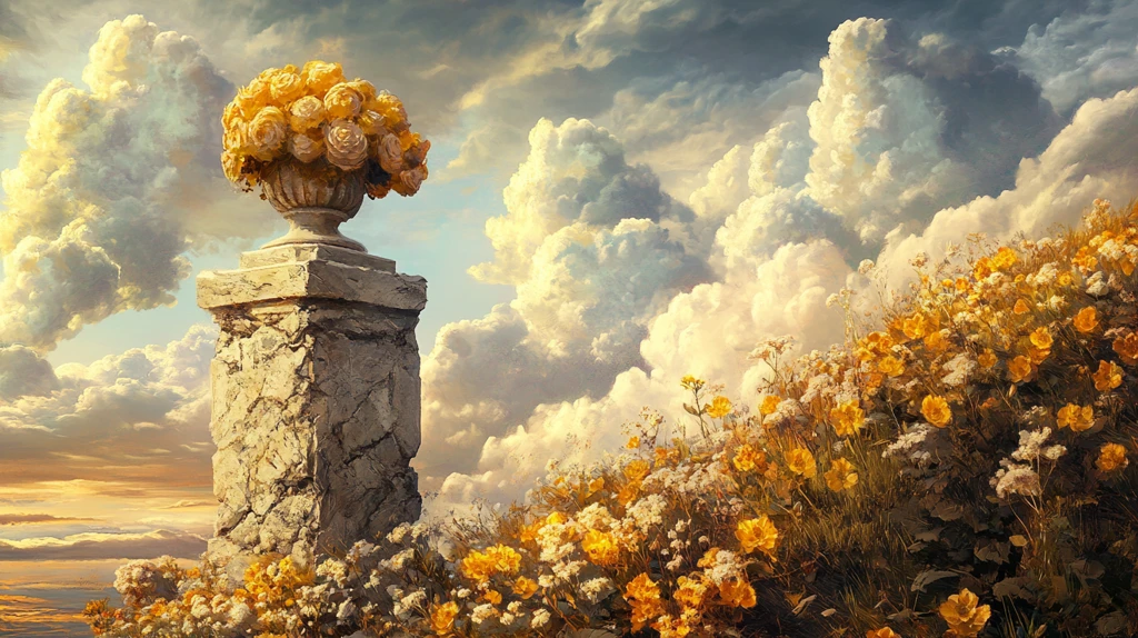 唯美梦幻花田场景