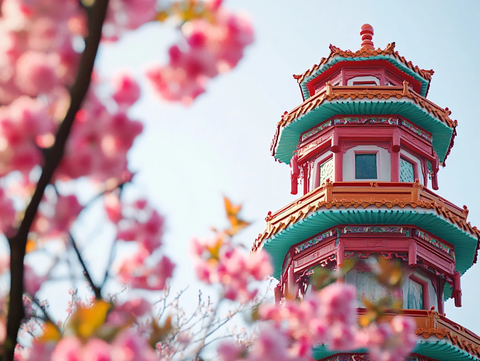 樱花红塔楼