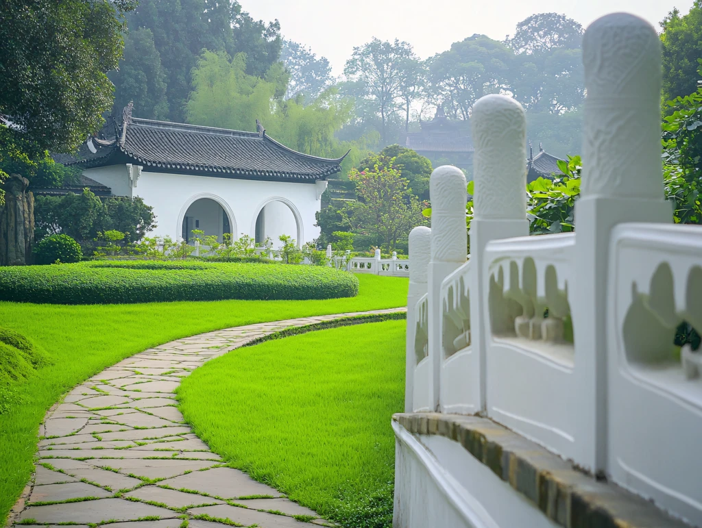 花园小径与绿植