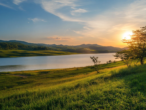 宽甸绿江村风光