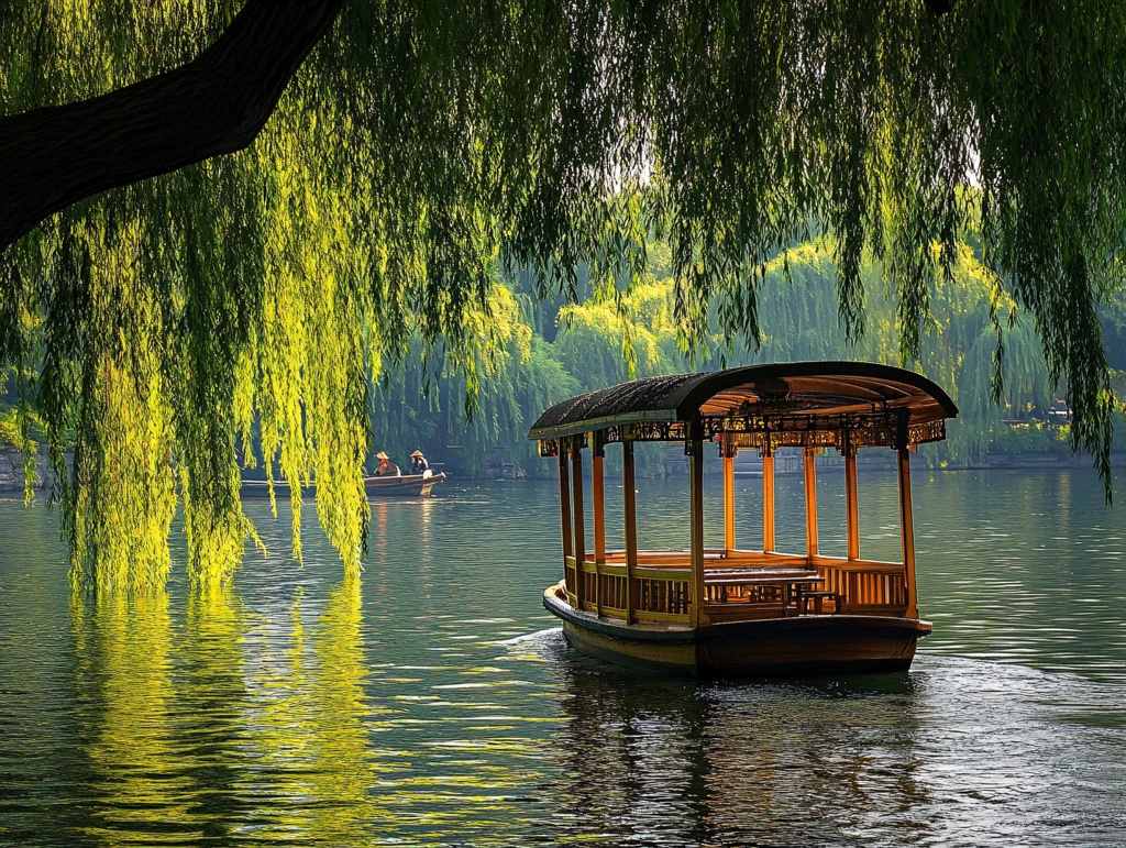 水榭伴春柳