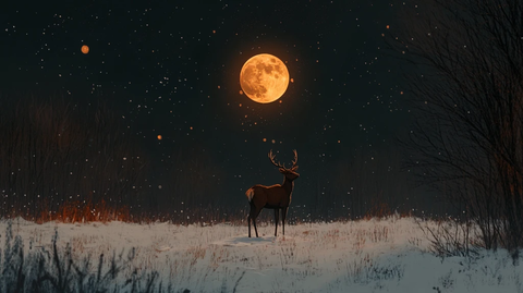 月光插画月光下