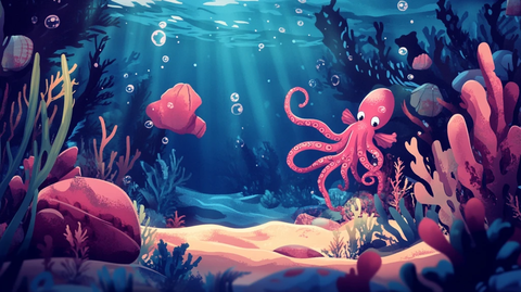 海底场景插画