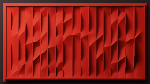 几何图形红色墙壁