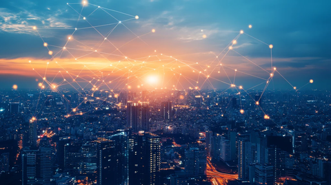 现代城市科技背景