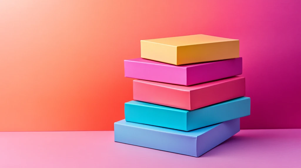 彩色渐变包装盒