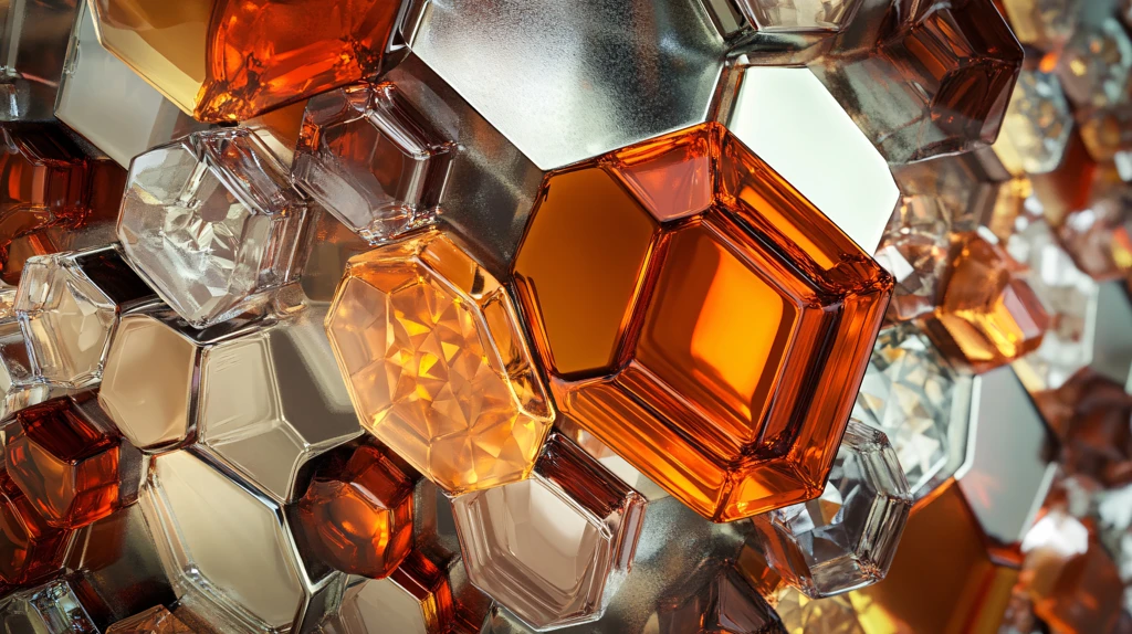 蜂窝光影光束背景