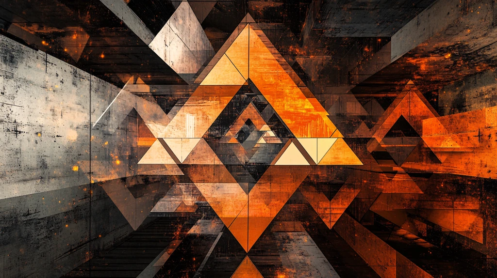 高清金色几何背景墙