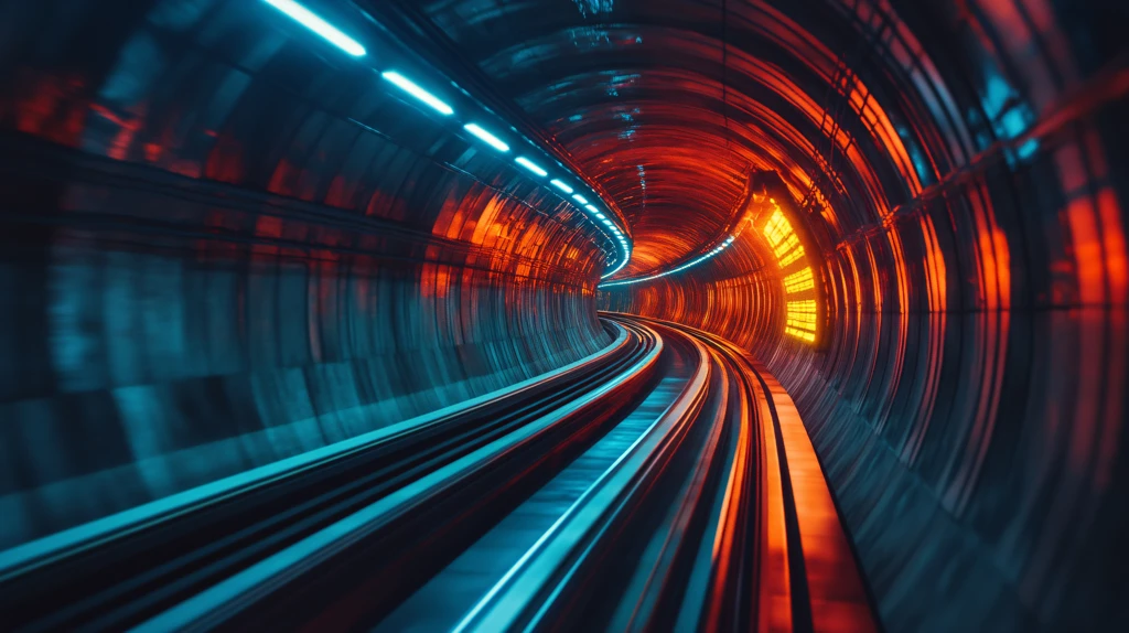 动感的地铁隧道