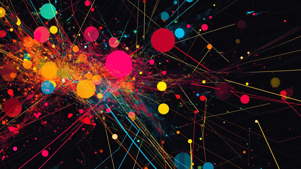 爆炸炫彩几何线