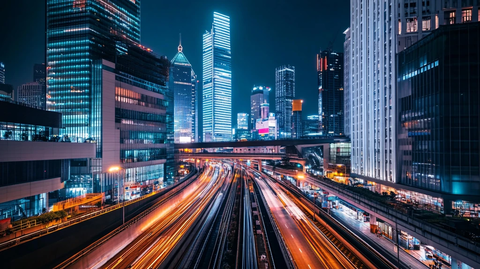 陆家嘴天桥夜景