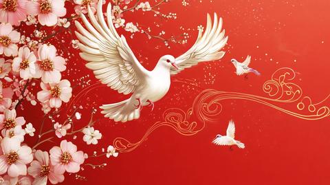 春节喜鹊报喜