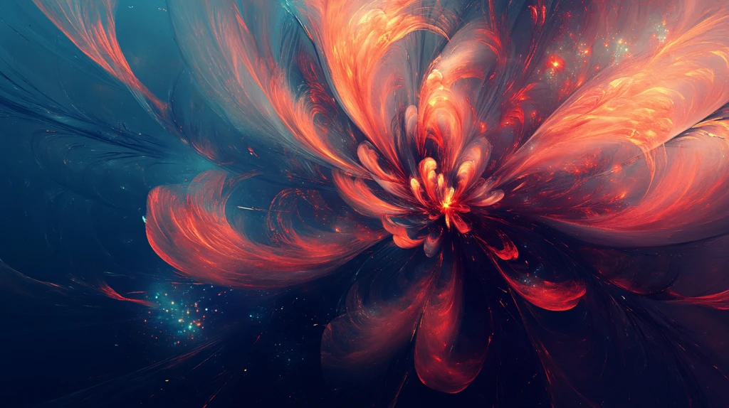 热情橙色静谧蓝色背景