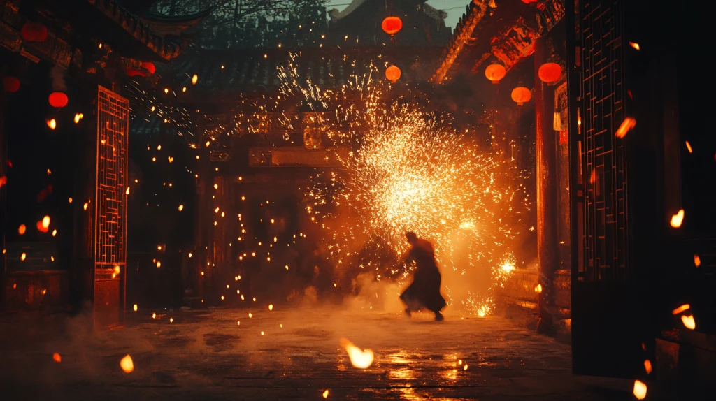 烟花绽放庆新年