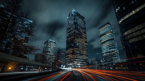 现代科技炫光城市