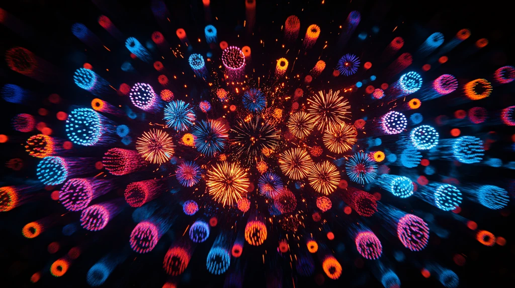 抽象绚丽烟火背景墙