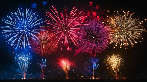 缤纷色彩璀璨烟火烟花