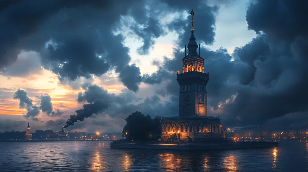 夕阳下的胜利塔