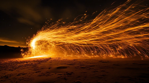 烟花绽放夜空