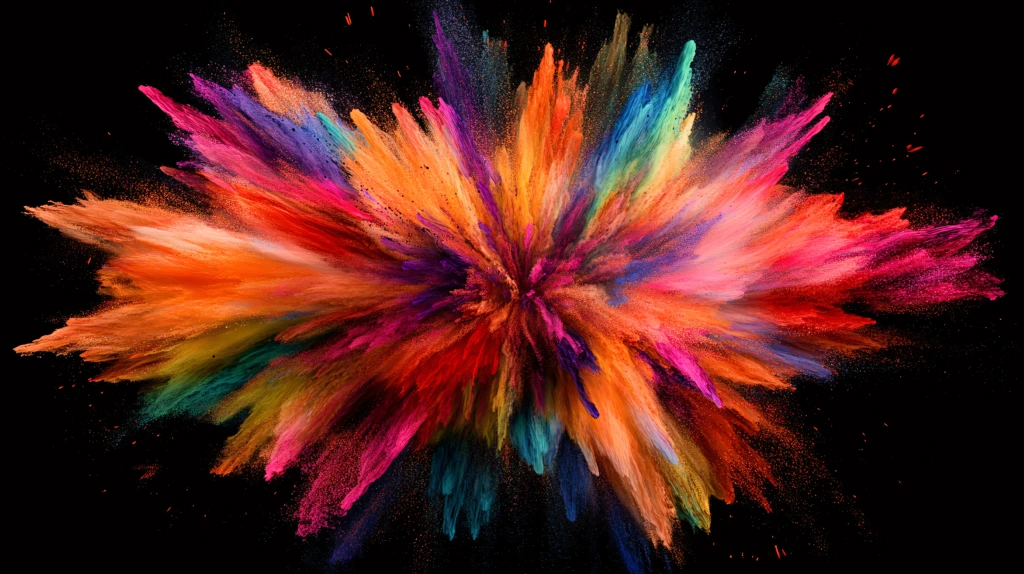 彩色粉末爆炸效果