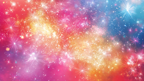 烟火星星喜庆背景