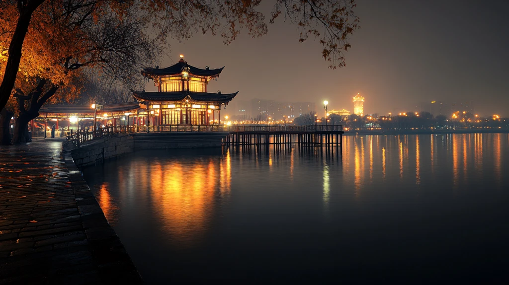 晨雾中的怀思亭