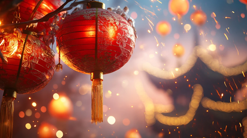 喜庆场景灯笼密布