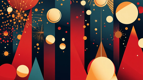 扁平流体风年会背景