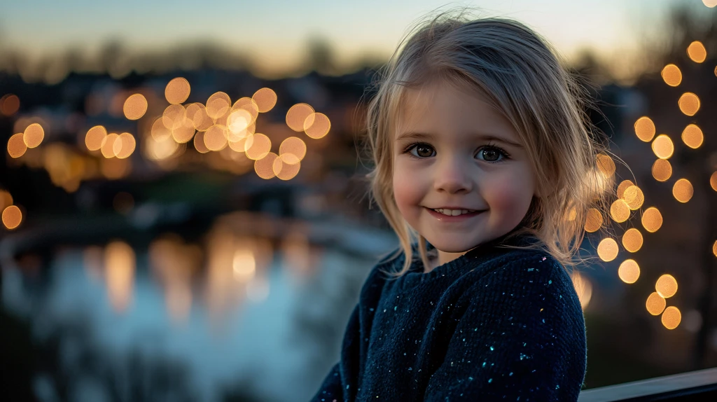怡然自得的小女孩壁纸