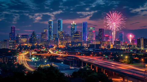 城市天际线夜景