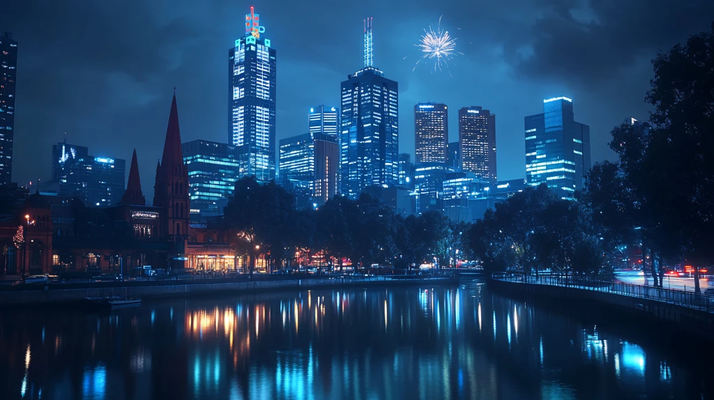 城市天际线夜景