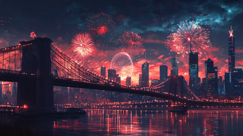 新年夜摩天轮烟火