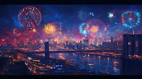 纽约插画宣传素材背景