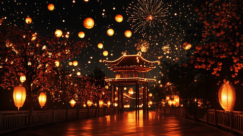 烟花绽放庆新年