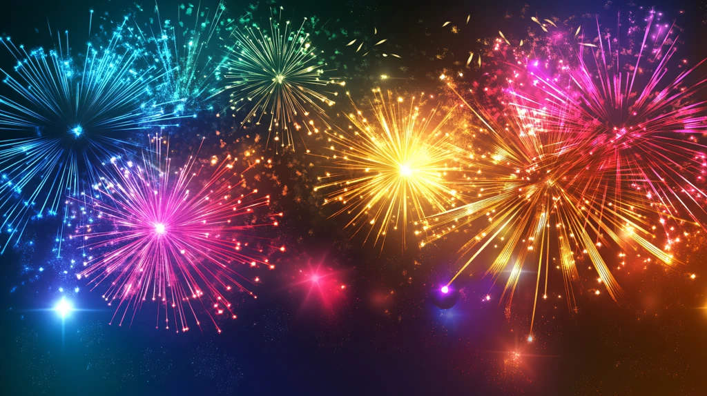 缤纷色彩璀璨烟火烟花