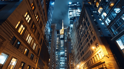 金融中心夜景全景高清